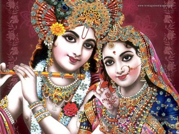 radha Tableau Peinture - Radha Krishna 16 hindouisme